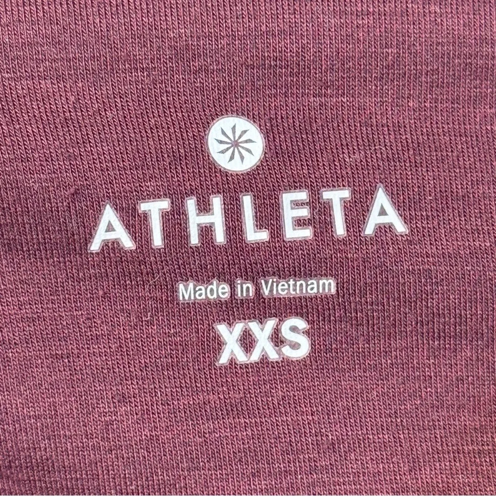 Athleta Cassis Open Back Flexlight Twist Purple Top Stretch XXS Unstinkable 2XS - Picture 10 of 12